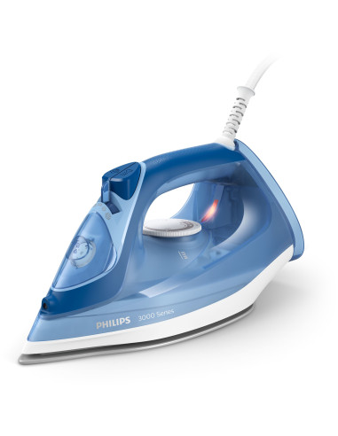 Fier de calcat Philips DST3031 20 putere 2400W, jet continuu de abur 40g min, culoare albastru, rezervor de apa 300ml, talpa cer