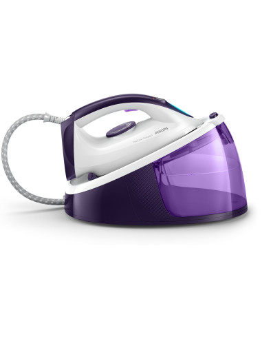 Statie de calcat fara boiler, Philips FastCare Compact cu abur, cu talpă ceramică Presiune pompa max. 5.2 bari, Abur 120 g min.,