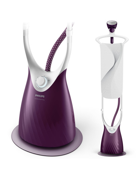 Aparat de calcat vertical cu aburi Philips ComfortTouch Plus GC558 30, 2000 W, 40 g min, 5 setari abur, placa StyleBoard, rezerv