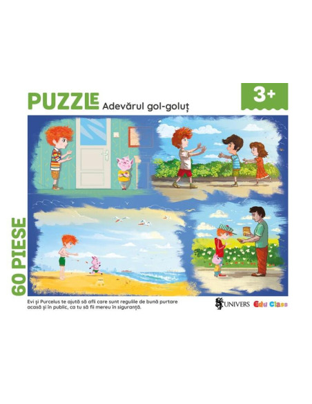 Puzzle - Adevarul gol-golut (60 piese),EDU004