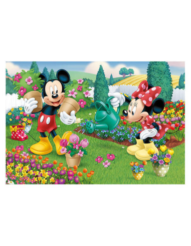 Puzzle 2 in 1 - Minnie la treaba (2 x 77 piese),386112
