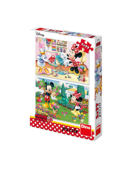 Puzzle 2 in 1 - Minnie la treaba (2 x 77 piese),386112