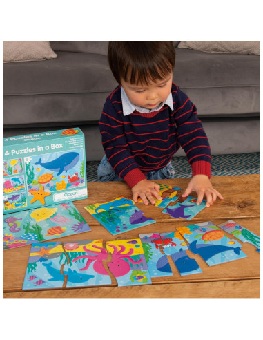 Set 4 puzzle-uri - Oceanul vesel (2,3,4,5 piese),1005452