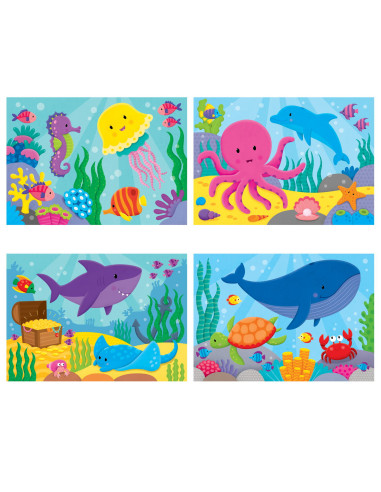 Set 4 puzzle-uri - Oceanul vesel (2,3,4,5 piese),1005452