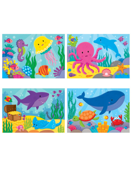 Set 4 puzzle-uri - Oceanul vesel (2,3,4,5 piese),1005452