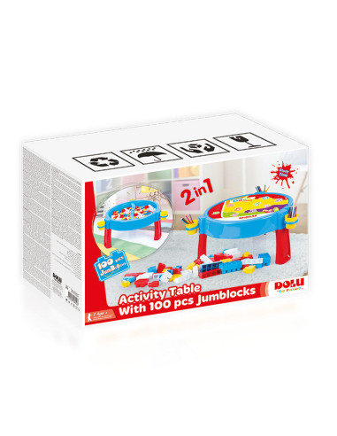 Masuta de activitati cu 100 cuburi de construit,D3072