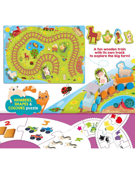 Puzzle - Trenuletul vesel de la ferma,LEX84005