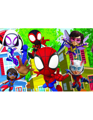 Puzzle de colorat - Distractie cu paienjenelul Marvel si