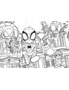 Puzzle de colorat - Distractie cu paienjenelul Marvel si