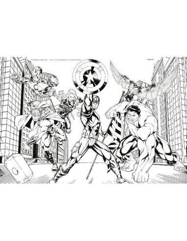 Puzzle de colorat - Avengers (60 de piese),L99696