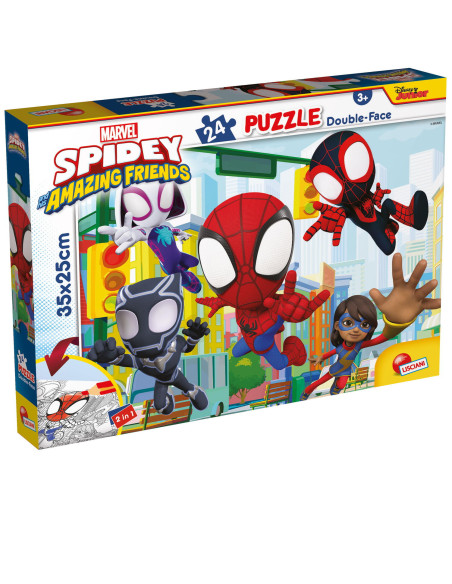 Puzzle de colorat - Paienjenelul Marvel și prietenii lui