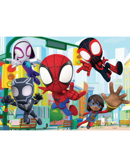 Puzzle de colorat - Paienjenelul Marvel și prietenii lui