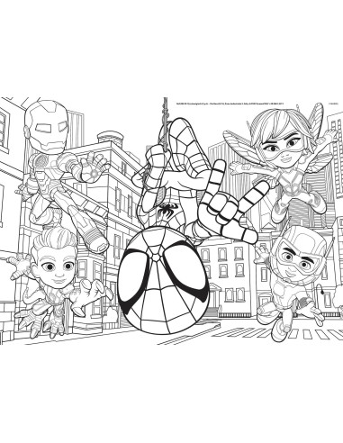 Puzzle de colorat - Paienjenelul Marvel si prietenii lui