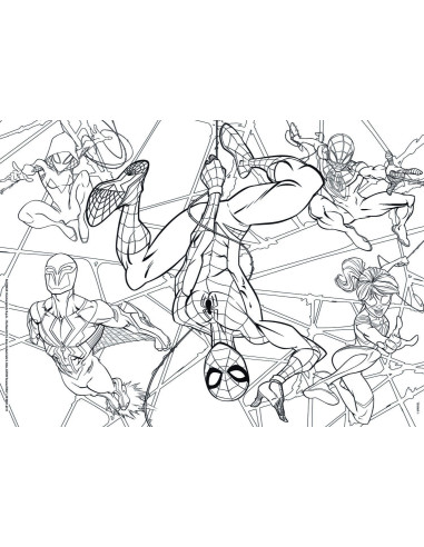 Puzzle de colorat - Spiderman (60 de piese),L99634