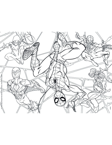 Puzzle de colorat - Spiderman (60 de piese),L99634