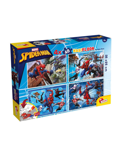 Puzzle de colorat maxi - Spiderman (4 x 48 de piese),L100385