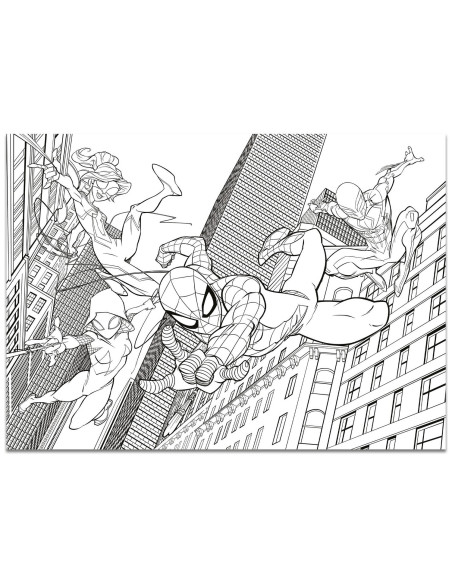 Puzzle de colorat maxi - Spiderman (4 x 48 de piese),L100385