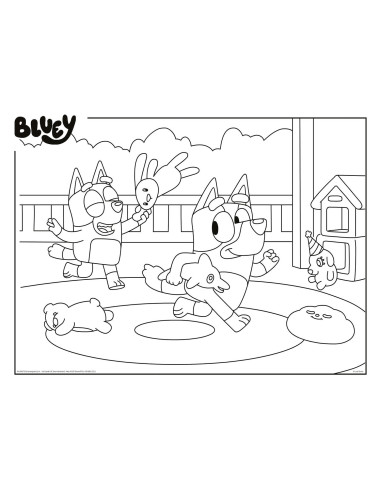 Puzzle de colorat maxi - Bluey (60 de piese),L99573