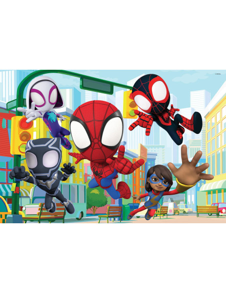 Puzzle de colorat maxi - Paienjenelul Marvel si prietenii lui
