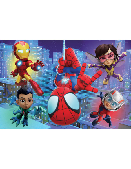 Puzzle de colorat maxi - Paienjenelul Marvel si prietenii lui