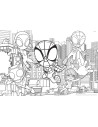 Puzzle de colorat maxi - Paienjenelul Marvel si prietenii lui