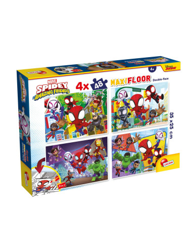 Puzzle de colorat maxi - Paienjenelul Marvel si prietenii lui