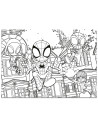 Puzzle de colorat maxi - Paienjenelul Marvel si prietenii lui