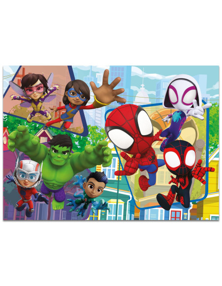 Puzzle de colorat maxi - Paienjenelul Marvel si prietenii lui