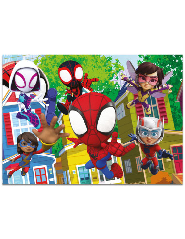 Puzzle de colorat maxi - Paienjenelul Marvel si prietenii lui
