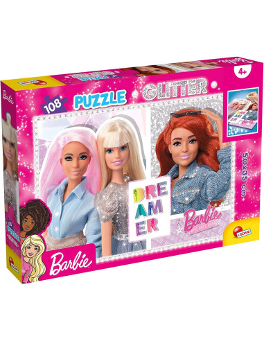 Puzzle GLITTER Barbie - Cele mai bune prietene (108 de