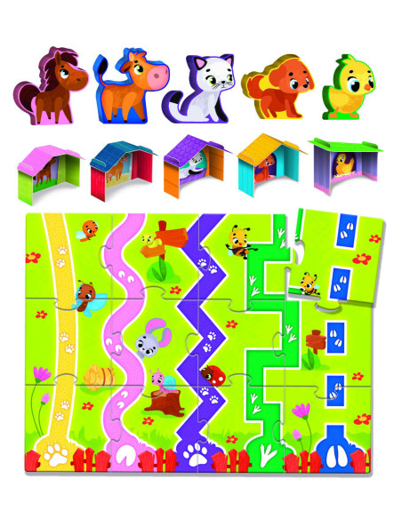 Joc Montessori - Distractie cu animalute,L96886