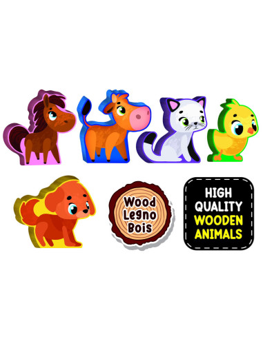 Joc Montessori - Distractie cu animalute,L96886