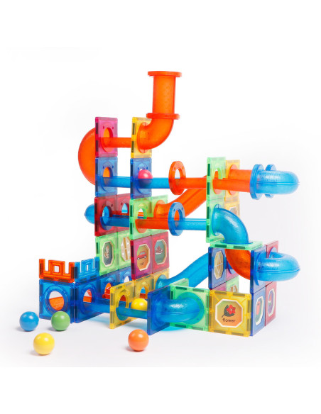 Set de constructie magnetic - Marble Run (171 piese),MPL-171