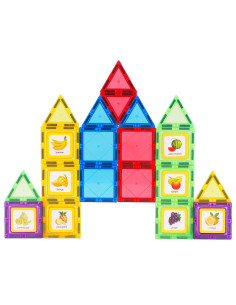 Set de constructie magnetic 3D - 28 piese,MPL2-28 2
