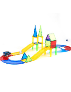 Set de constructie magnetic 3D - Circuit masinute (45 2