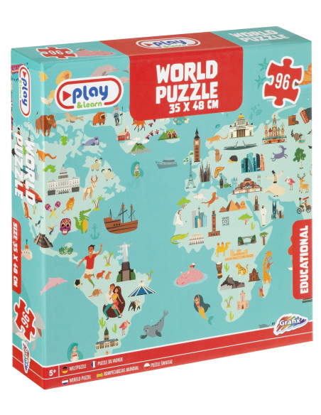 Puzzle - Harta lumii (96 piese),400026