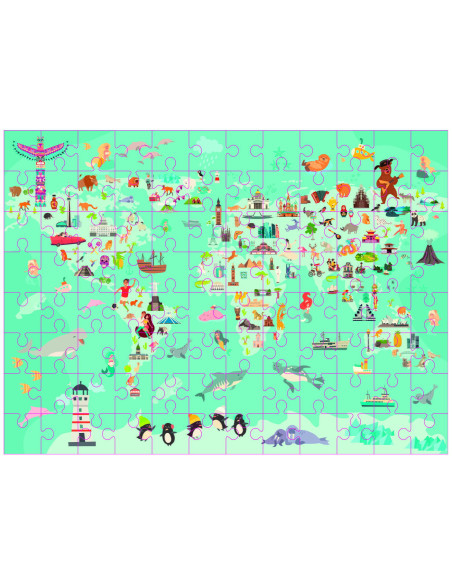 Puzzle - Harta lumii (96 piese),400026