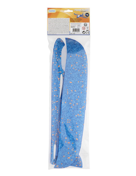 Avion planor din spuma cu luminite - Albastru,640010A