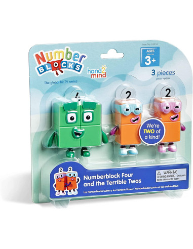 Set figurine Numberblocks - Patru & Teribilii Doi,HM95355-UK