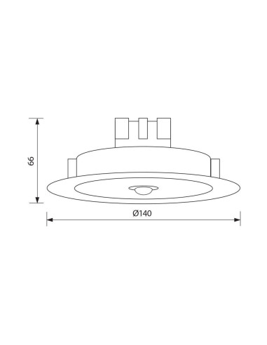 Spot LED incastrat cu senzor de miscare Vivalux DION, 11W, 1200