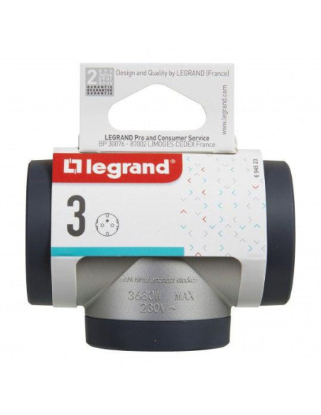 Bloc Priza tripla iesiri Laterale Standard 2P+T 16A