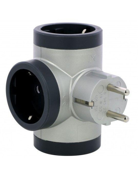 Bloc Priza tripla iesiri Laterale Standard 2P+T 16A