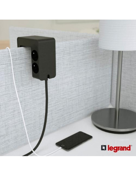 Bloc multipriza clipsare birou 'U-Power' 4x2P+T si 2xUSB tipA