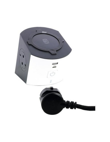 Bloc Multipriza Mobil 2x2P+T si Incarcator Inductie si USB A+C