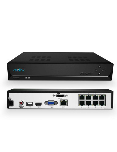 REOLINK NVR 8 CANALE,8MP+HDD,REOLINK RLN8-410