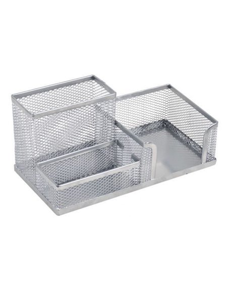 SUPORT BIROU 3 COMPARTIMENTE ECADA ARGINTIU,95003AG