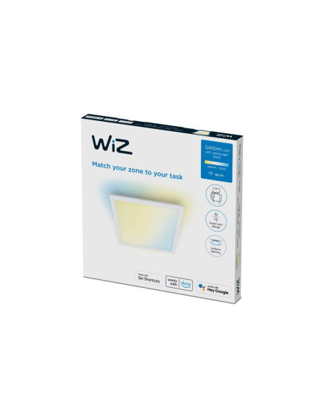 Panou LED WiZ Panel SQ, Wi-Fi, control vocal, 36W, 3400 lm