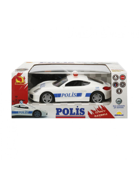 REMOTE CONTROL POLICE CAR, AZTEC, SCALE,SUNMAN00020355