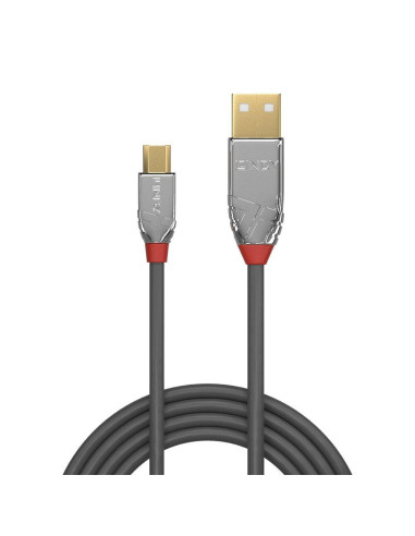 Cablu Lindy 3m USB 2.0 Type A Micro B, Cromo Line,,LY-36653