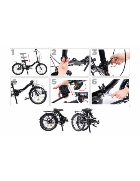 Bicicleta Pliabila Pegas Camping 3S Rosu Corsa (